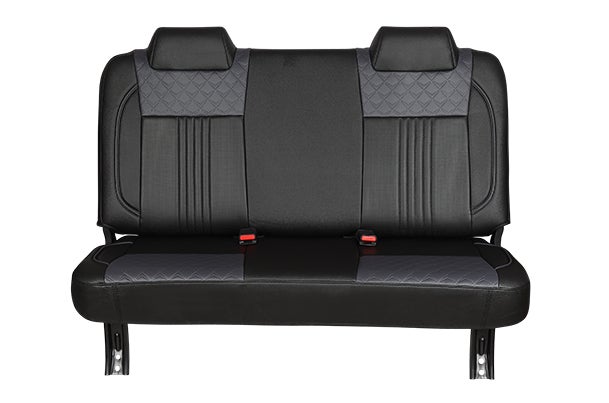 Seat Cover Grey Cross Black Lining Finish | EECO (6 Seater)