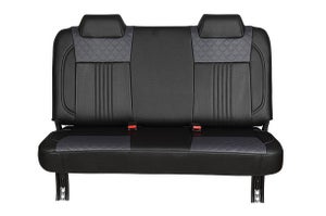 Seat Cover Grey Cross Black Lining Finish | EECO (6 Seater)