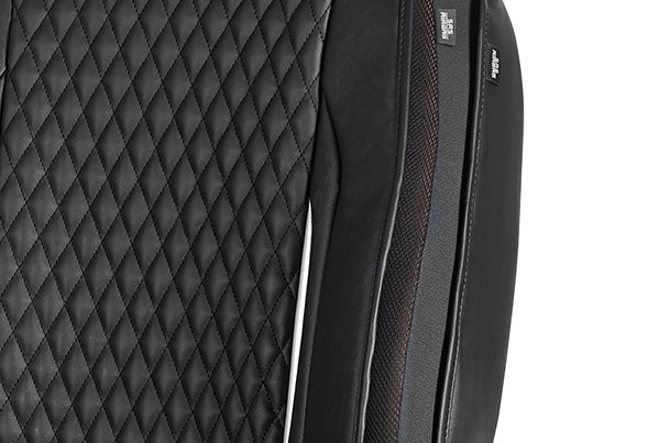 Premium Silver Finish Prism Seat Cover | Brezza (V Variant)