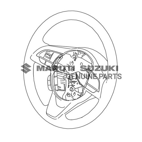 WHEEL S/ASSEMBLY_STRG (BLACK/CHROME)