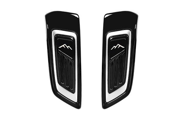 Front Door Garnish - Gloss Black & Premium Silver | Brezza