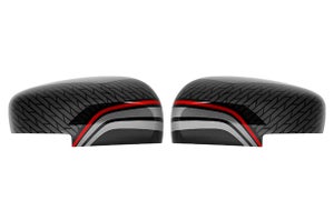 ORVM Auto Cover - Black Circuit - Grey Stripes (Winker)| New Swift (Z+/Z/V)