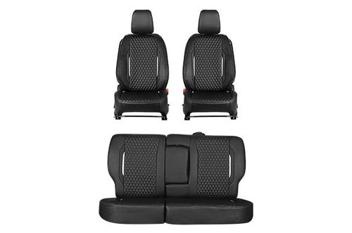 Seat Cover Premium Silver Finish Prism| Brezza (L Variant)