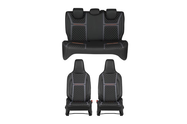 Seat Cover Orange Lining Bevel Finish  | Alto K10