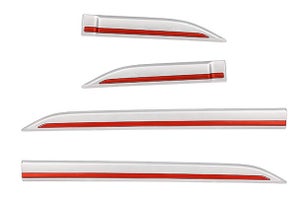 Body Side Moulding - Silver Finish with Red Insert | New Brezza (All Variants)