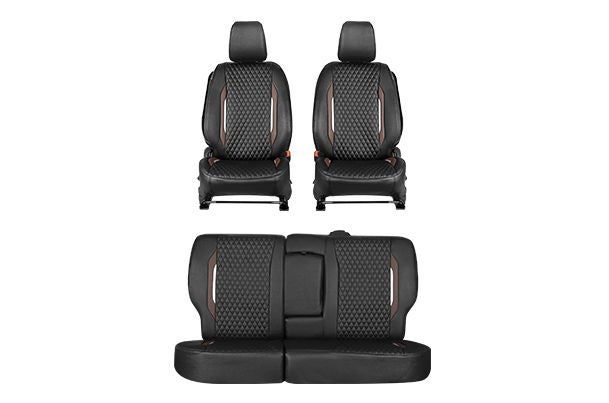 Seat Cover Premium Brown Finish Prism| Brezza (L Variant)