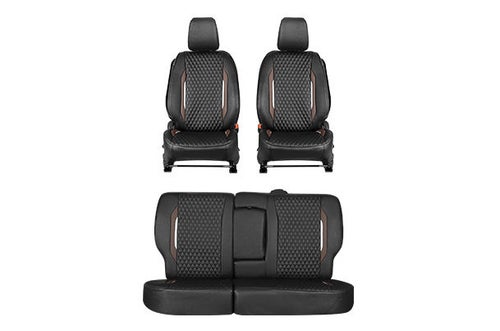 Seat Cover Premium Brown Finish Prism| Brezza (L Variant)
