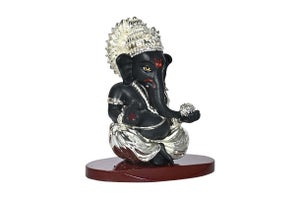 God Idol - Ganesha (Black & Silver)