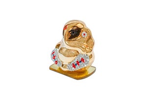 God Idol - Ganesha with Swarovski | Golden