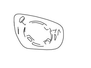 GLASS OUT REAR VIEW MIRROR LEFT HAND SIDE