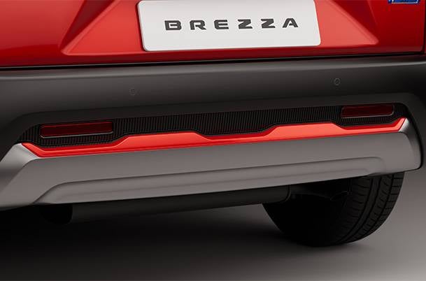 Rear Skid Plate Garnish - Sizzling Red | Brezza