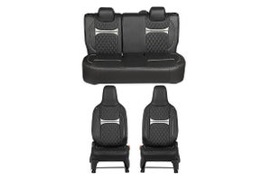 Seat Cover Black Dew Drops Silver Highlight | WagonR (V/Z/Z+)