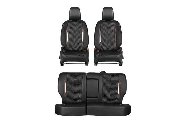 Seat Cover Urban Drift Brown Highlight| Brezza (L Variant)