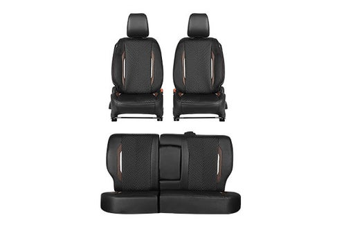 Seat Cover Urban Drift Brown Highlight| Brezza (L Variant)