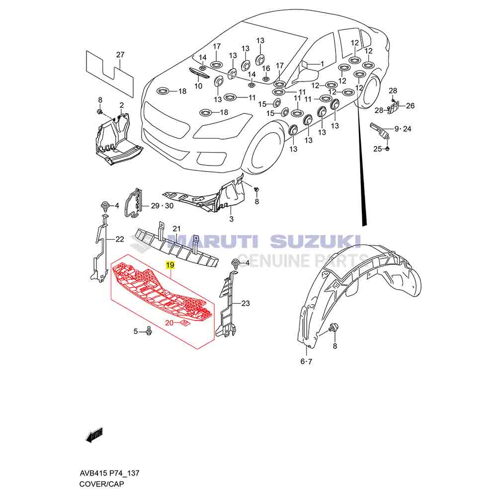 FRONT BUMPER LOWER ABSORBER COMP