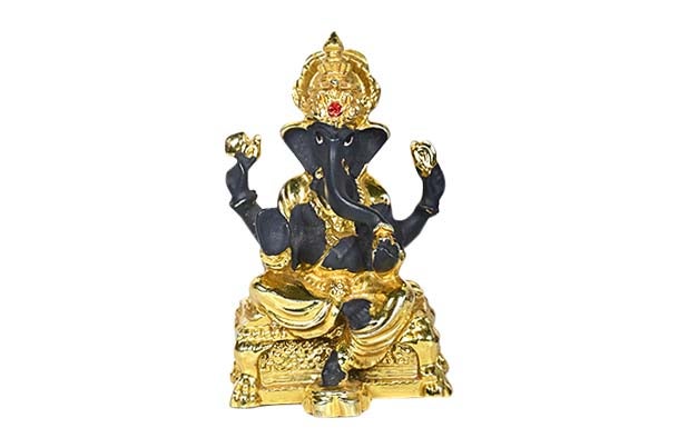 God Idol - Ganesha (Black & Golden)