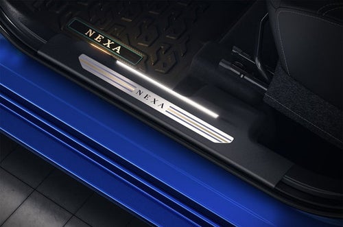 Ambient Light Door Sill Guard - White (4 Door) | Baleno