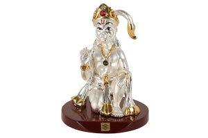 God Idol - Hanuman (Resin) | 24k Silver Plated