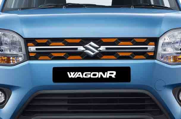 Front Grille Garnish (Orange & Black) | Wagon R