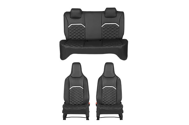 Seat Cover Silver Lining Prism Highlight | Alto K10 CNG (L/V/V+)