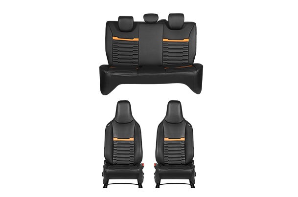 Seat Cover Sunset Orange Grooves Finish | Alto K10