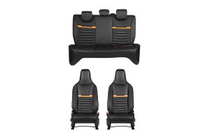 Seat Cover Sunset Orange Grooves Finish | Alto K10