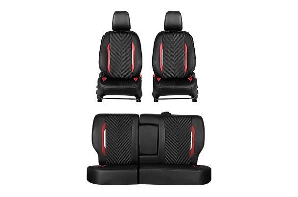 Seat Cover Urban Drift Red Highlight | Brezza (L Variant)