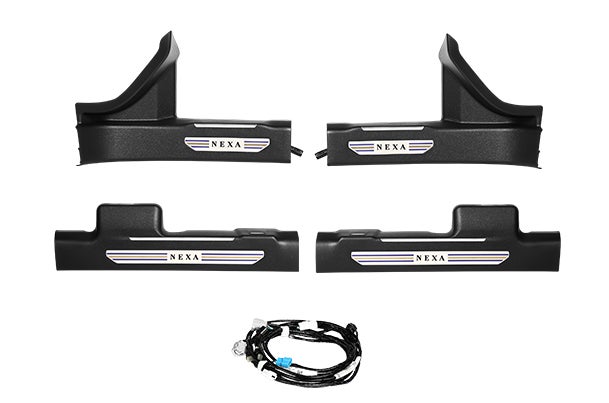 Ambient Light Door Sill Guard - Blue (4 Door) | Baleno
