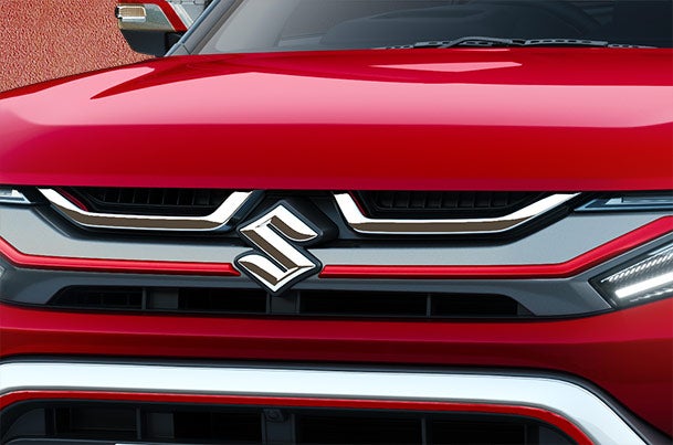 Front Grille Garnish - Red| New Brezza (All Variants)