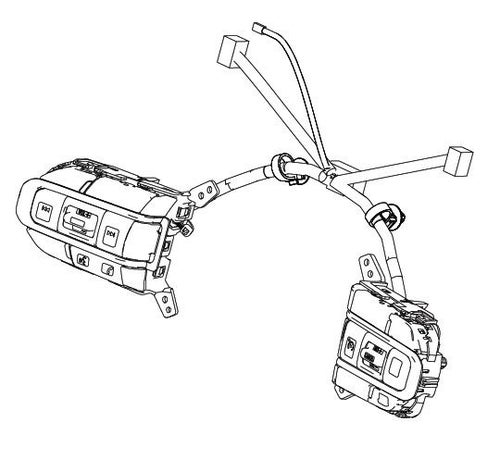 SWITCH ASSEMBLYAUDIO & CRUISE (BLACK/CHROME)