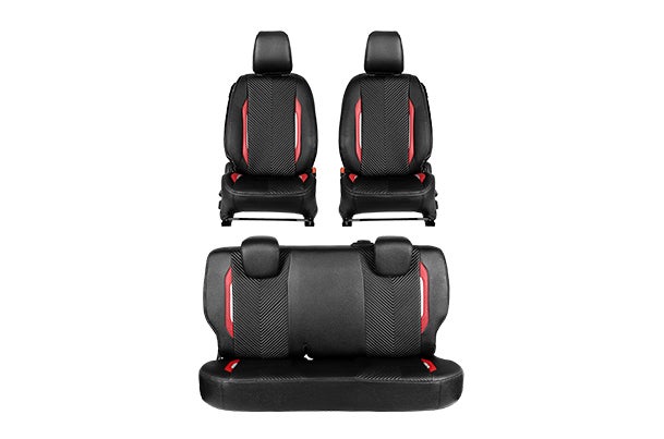 Urban Drift Red Highlight Seat Cover | Brezza ( L-Turbo Variant)