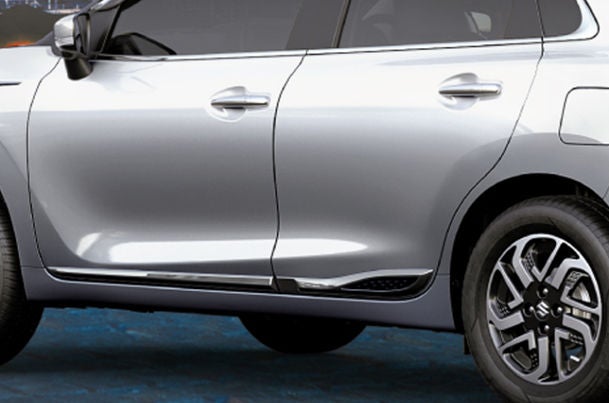 Body Side Moulding (Glistening Grey + Bluish Black Insert) | New Baleno