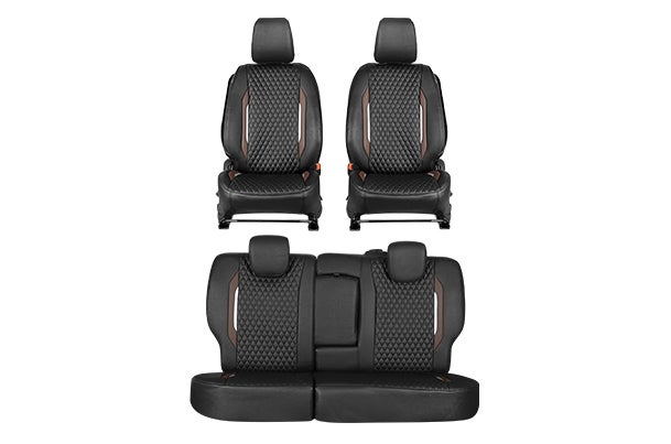 Seat Cover Premium Brown Finish Prism| Brezza (Z+/Z/V  Variant)