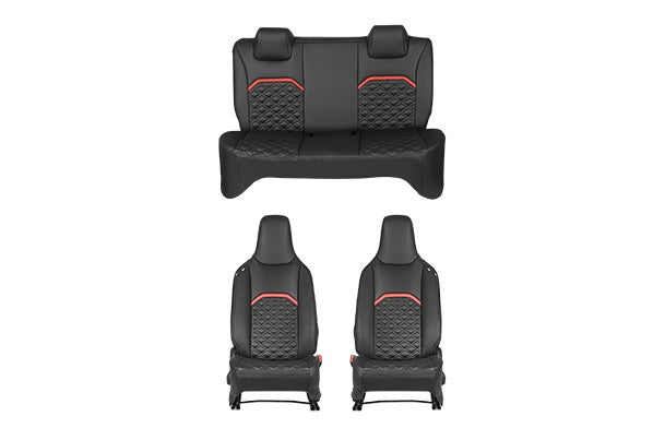 Seat Cover Red Lining Prism Highlight | Alto K10 CNG (L/V/V+)
