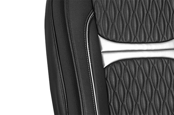 Seat Cover Black Dew Drops Silver Highlight | WagonR (V/Z/Z+)