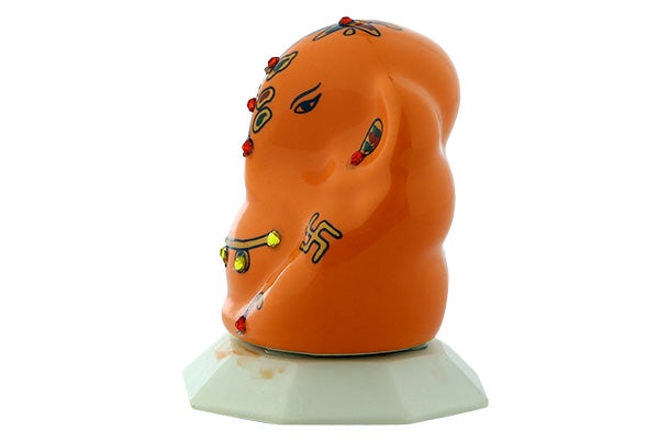 God Idol - Ganesha (Ceramic) | Orange
