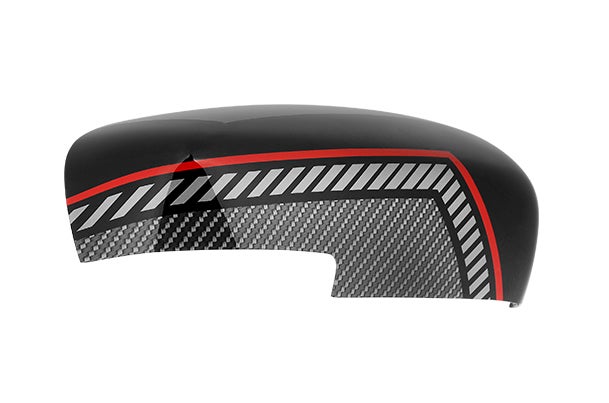ORVM Auto Cover - Carbon Sprint - Grey Stripes (Winker)| New Swift (Z+/Z/V)
