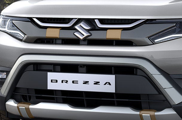 Front Bumper Extender - Silver | New Brezza (All Variants)
