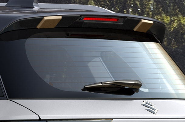 Rear Upper Spoiler Extender - Black + Brown | New Brezza (All Variants)