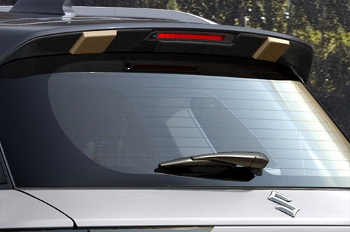 Rear Upper Spoiler Extender - Black + Brown | New  Brezza (All Variants)