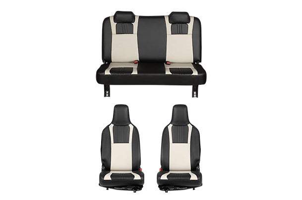 Seat Cover Triad Black Lining Beige Finish | EECO (6 Seater)