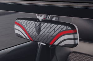 Manual IRVM Cover - Dark Stripes | New Swift (Z+/Z/V)