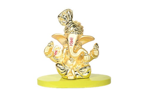 God Idol - Pagdi Ganesha (Golden)