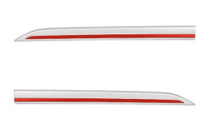 Body Side Moulding - Silver Finish with Red Insert | New Brezza (All Variants)