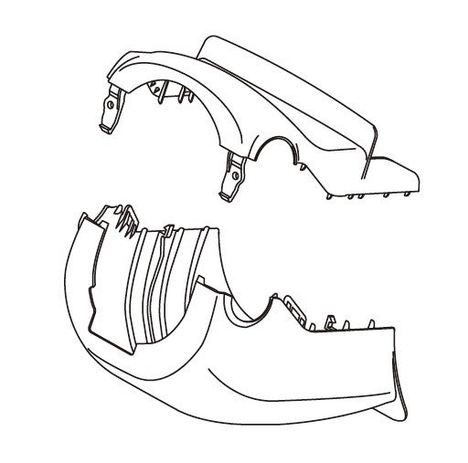 COVER ASSEMBLY STEERING COLUMN (BLACK)