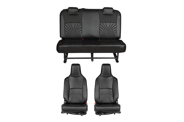 Seat Cover Black Vector Lining Finish | EECO (5 Seater)