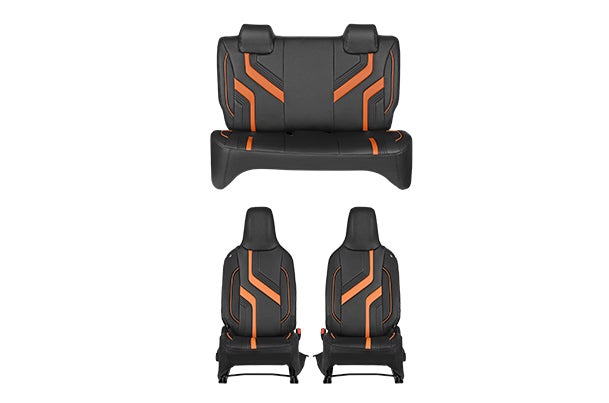 Seat Cover Sunset Orange Wave Flow Finish | Alto K10 CNG (L/V/V+)