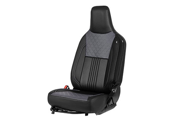 Seat Cover Grey Cross Black Lining Finish | EECO (6 Seater)