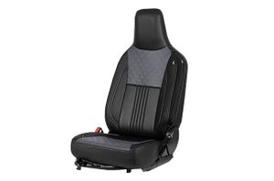Seat Cover Grey Cross Black Lining Finish | EECO (6 Seater)
