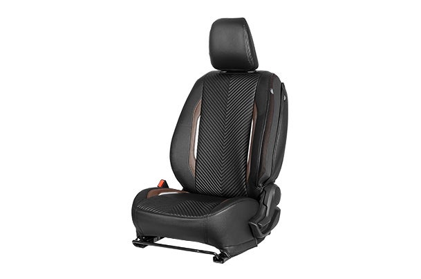 Seat Cover Urban Drift Brown Highlight| Brezza (Z+/Z/V Variant)